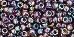 Toho 8/0 Round Japanese Seed Bead, TR8-166C, Transparent AB Amethyst - Barrel of Beads