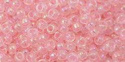 Toho 8/0 Round Japanese Seed Bead, TR8-171, Dyed AB Ballerina Pink - Barrel of Beads