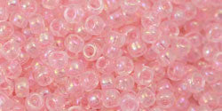 Toho 8/0 Round Japanese Seed Bead, TR8-171, Dyed AB Ballerina Pink - Barrel of Beads