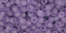 Toho 8/0 Round Japanese Seed Bead, TR8-19F, Transparent Frost Sugar Plum - Barrel of Beads