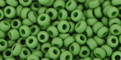 Toho 8/0 Round Japanese Seed Bead, TR8-2004, Opaque Ancient Green - Barrel of Beads