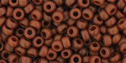Toho 8/0 Round Japanese Seed Bead, TR8-2006, Opaque Ancient Brown - Barrel of Beads