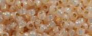 Toho 8/0 Round Japanese Seed Bead, TR8-2126PF, Silver Lined Light Peach PermaFinish - Barrel of Beads