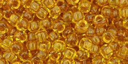 Toho 8/0 Round Japanese Seed Bead, TR8-2155, Inside Color Yellow/Golden Amber - Barrel of Beads