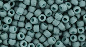 Toho 8/0 Round Japanese Seed Bead, TR8-2604F, Semi-Glazed Dusty Turquoise, 17 grams