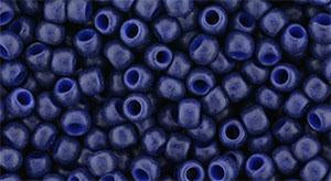 Toho 8/0 Round Japanese Seed Bead, TR8-2607F, Semi-Glazed Midnight Blue