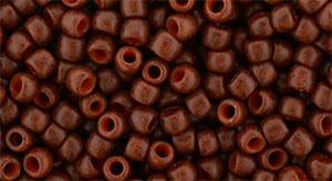 Toho 8/0 Round Japanese Seed Bead, TR8-2610F, Semi-Glazed Burnt Sienna