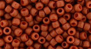 Toho 8/0 Round Japanese Seed Bead, TR8-2611F, Semi-Glazed Orange Sunset