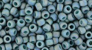 Toho 8/0 Round Japanese Seed Bead, TR8-2634F, Semi-Glazed Rainbow Dusty Turquoise