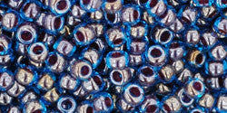 Toho 8/0 Round Japanese Seed Bead, TR8-294, Inside Color Blue Raspberry - Barrel of Beads
