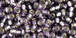 Toho 8/0 Round Japanese Seed Bead, TR8-39, Silver Lined Tanzanite - Barrel of Beads