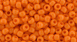 Toho 8/0 Round Japanese Seed Bead, TR8-42D, Opaque Light Orange, 17 grams