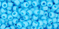 Toho 8/0 Round Japanese Seed Bead, TR8-43, Opaque Blue Turquoise - Barrel of Beads