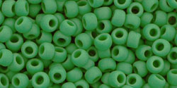 Toho 8/0 Round Japanese Seed Bead, TR8-47DF, Opaque Frost Shamrock, 17 grams