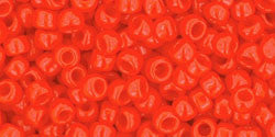 Toho 8/0 Round Japanese Seed Bead, TR8-50, Opaque Sunset Orange - Barrel of Beads