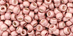 Toho 8/0 Round Japanese Seed Bead, TR8-552F, Matte Galvanized Dusty Rose - Barrel of Beads