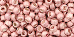 Toho 8/0 Round Japanese Seed Bead, TR8-552F, Matte Galvanized Dusty Rose - Barrel of Beads