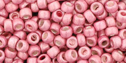 Toho 8/0 Round Japanese Seed Bead, TR8-553F, Matte Galvanized Pink - Barrel of Beads
