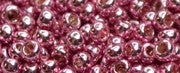 Toho 8/0 Round Japanese Seed Bead, TR8-553PF, Matte Galvanized Pink PermaFinish - Barrel of Beads