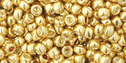 Toho 8/0 Round Japanese Seed Bead, TR8-557, Galvanized Gold - Barrel of Beads