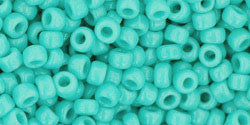 Toho 8/0 Round Japanese Seed Bead, TR8-55, Opaque Turquoise - Barrel of Beads