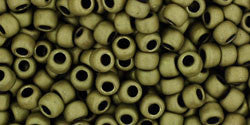 Toho 8/0 Round Japanese Seed Bead, TR8-617, Matte Color Dark Olive - Barrel of Beads