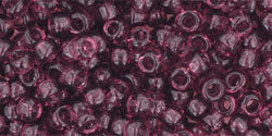 Toho 8/0 Round Japanese Seed Bead, TR8-6B, Transparent Medium Amethyst, 17 grams
