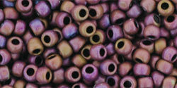 Toho 8/0 Round Japanese Seed Bead, TR8-703, Matte Color Mauve Mocha - Barrel of Beads