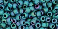 Toho 8/0 Round Japanese Seed Bead, TR8-706, Matte Color Iris Teal - Barrel of Beads