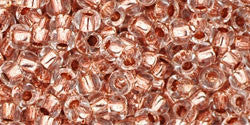 Toho 8/0 Round Japanese Seed Bead, TR8-740, Copper Lined Crystal - Barrel of Beads