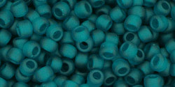 Toho 8/0 Round Japanese Seed Bead, TR8-7BDF, Transparent Frost Teal, 17 grams