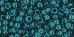 Toho 8/0 Round Japanese Seed Bead, TR8-7BD, Transparent Capri Blue - Barrel of Beads