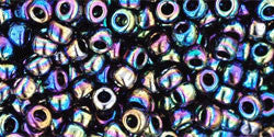 Toho 8/0 Round Japanese Seed Bead, TR8-86, Metallic AB Iris - Barrel of Beads