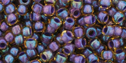 Toho 8/0 Round Japanese Seed Bead, TR8-927, Inside Color Light Topaz/Mauve - Barrel of Beads