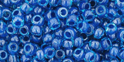 Toho 8/0 Round Japanese Seed Bead, TR8-932, Inside Color Aqua/Capri Lined - Barrel of Beads