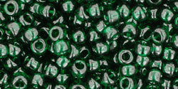 Toho 8/0 Round Japanese Seed Bead, TR8-939, Transparent Green Emerald, 17 grams