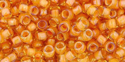 Toho 8/0 Round Japanese Seed Bead, TR8-950, Inside Color Jonquil/Burnt Orange Lined - Barrel of Beads