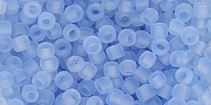 Toho 8/0 Round Japanese Seed Bead, TR8-RE5013F, RE-Glass: Matte Transparent Blue, 17 grams