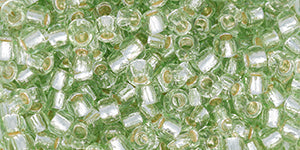 Toho Size 8 Round, RE-Glass: PermaFinish Green, 17 grams